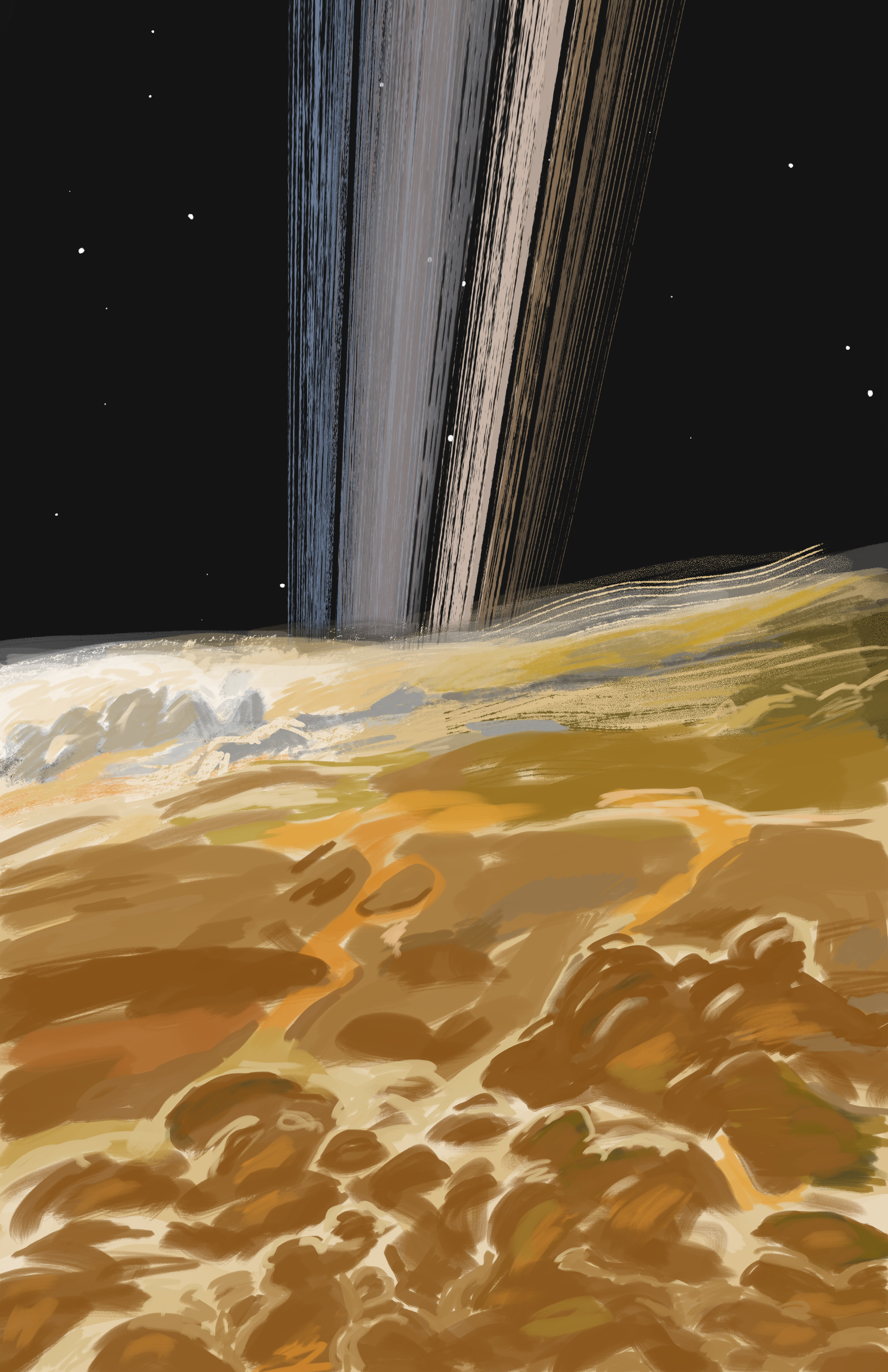 Study of Saturn's surface